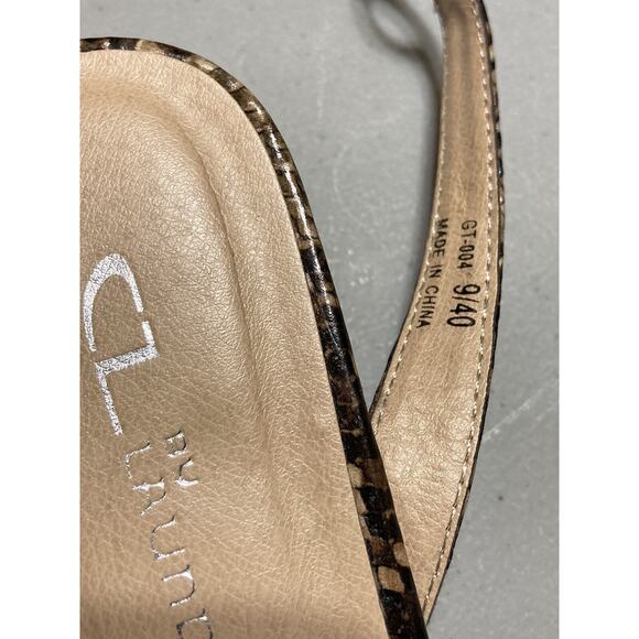 Chinese Laundry Brown Snake Skin Animal Print Pumps Low Heel Shoes 9M - Picture 2 of 7